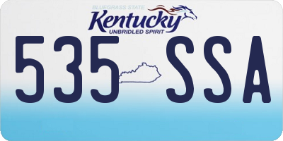 KY license plate 535SSA