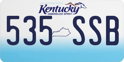 KY license plate 535SSB