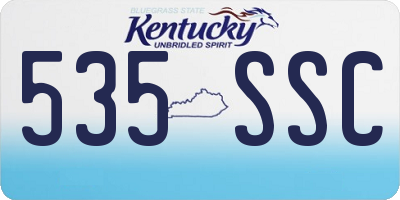 KY license plate 535SSC