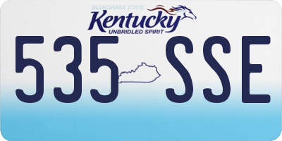 KY license plate 535SSE