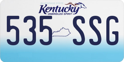 KY license plate 535SSG