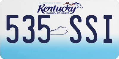 KY license plate 535SSI