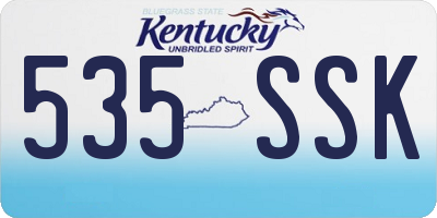 KY license plate 535SSK