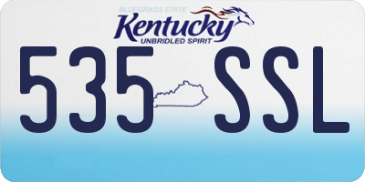 KY license plate 535SSL