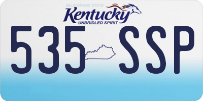 KY license plate 535SSP