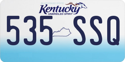 KY license plate 535SSQ
