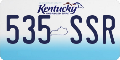 KY license plate 535SSR