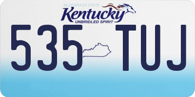 KY license plate 535TUJ