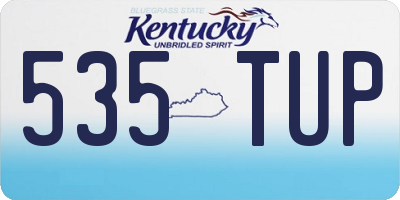 KY license plate 535TUP