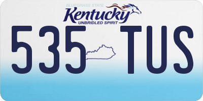 KY license plate 535TUS