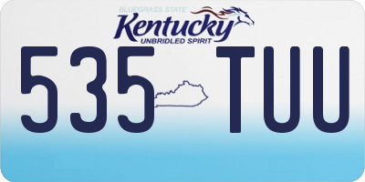 KY license plate 535TUU