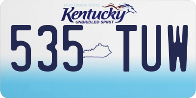 KY license plate 535TUW