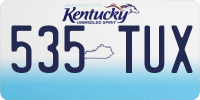 KY license plate 535TUX