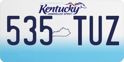 KY license plate 535TUZ