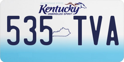 KY license plate 535TVA