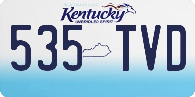 KY license plate 535TVD