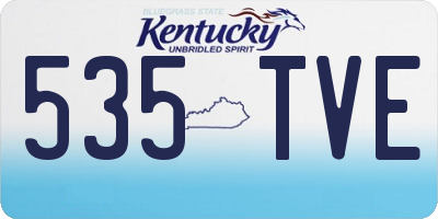 KY license plate 535TVE