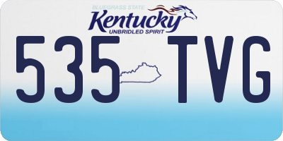 KY license plate 535TVG