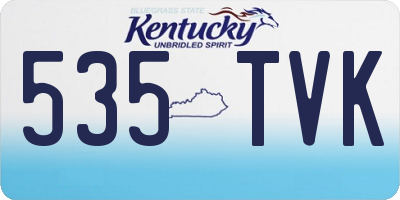 KY license plate 535TVK