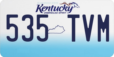 KY license plate 535TVM