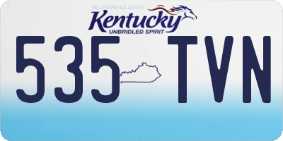 KY license plate 535TVN