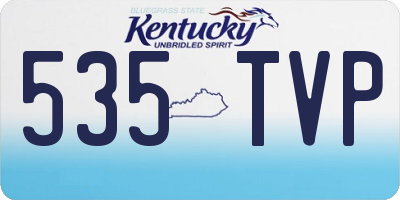 KY license plate 535TVP