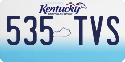 KY license plate 535TVS