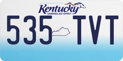 KY license plate 535TVT
