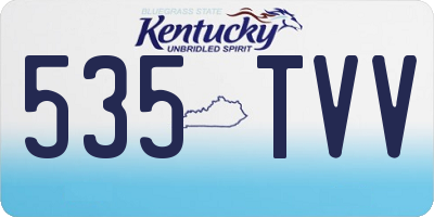 KY license plate 535TVV