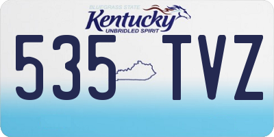KY license plate 535TVZ
