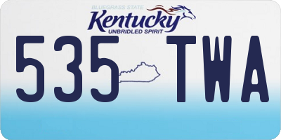 KY license plate 535TWA