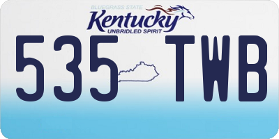 KY license plate 535TWB