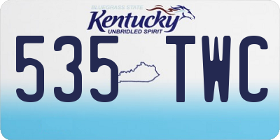 KY license plate 535TWC