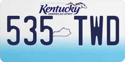KY license plate 535TWD
