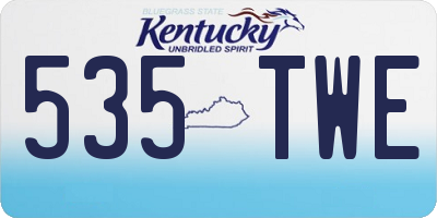 KY license plate 535TWE