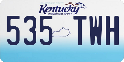 KY license plate 535TWH