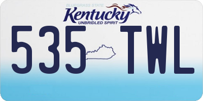 KY license plate 535TWL