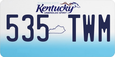 KY license plate 535TWM