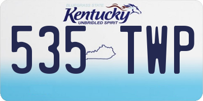 KY license plate 535TWP