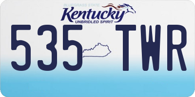 KY license plate 535TWR
