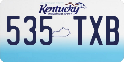KY license plate 535TXB
