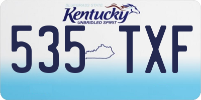 KY license plate 535TXF