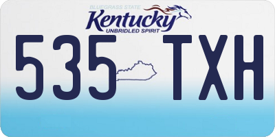 KY license plate 535TXH