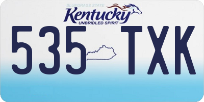 KY license plate 535TXK