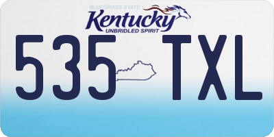 KY license plate 535TXL