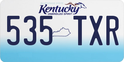 KY license plate 535TXR