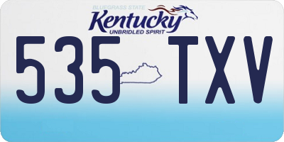 KY license plate 535TXV