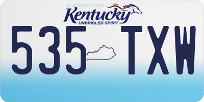 KY license plate 535TXW