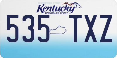 KY license plate 535TXZ