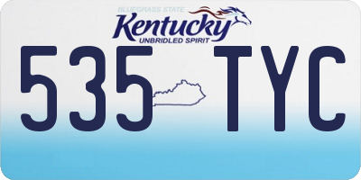 KY license plate 535TYC